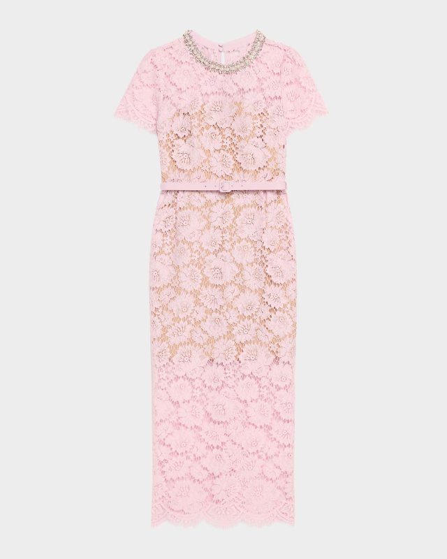 Fine Lace Midi Dress